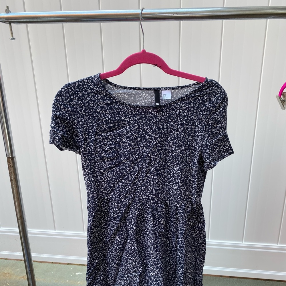 Blue floral dress